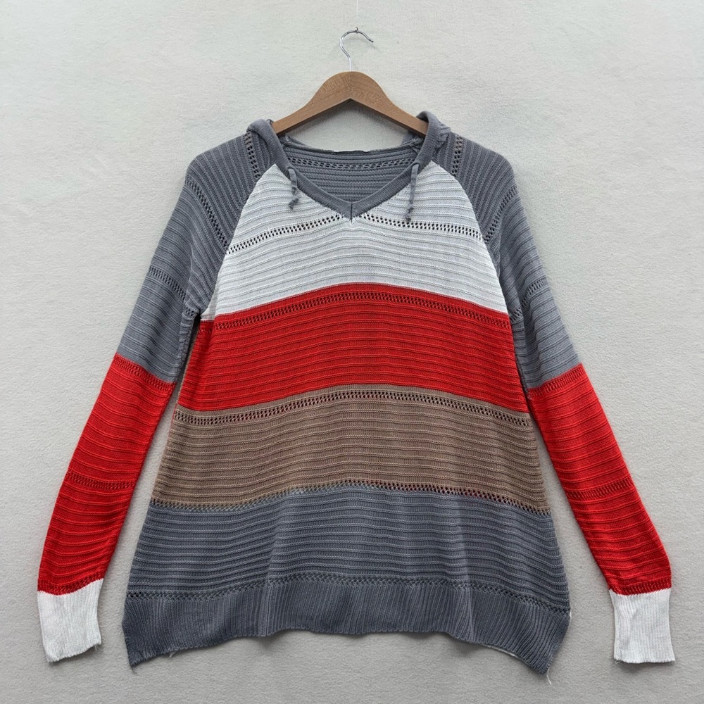 Adele B. Women’s Large Pullover Striped Multicolored Sweater